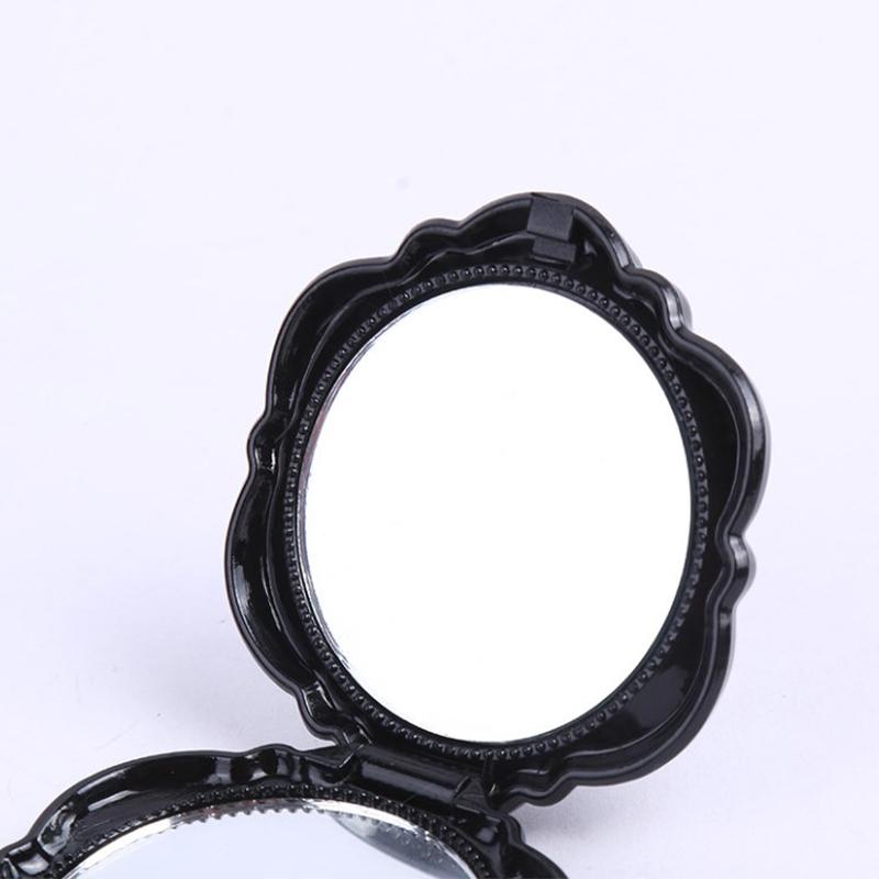 Mirror Retro Rose Flower Small Pocket Makeup Mirror Double Sided Hand Mirrors
