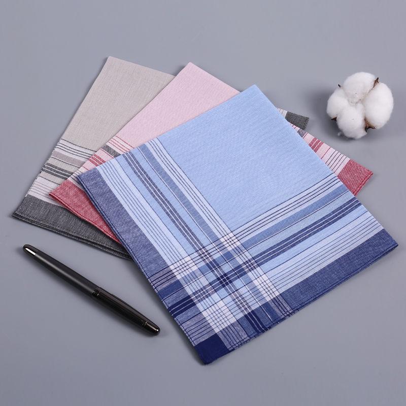 Retro Cotton Handkerchief for Men - Soft, Old-Fashioned, Sweat-Absorbent, Ideal for Middle-aged and Elderly