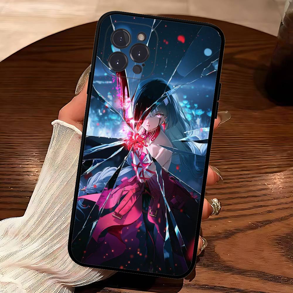 

Popular Game Wuthering Waves Phone Case For IPhone 16 Pro Max 15 17 Plus 14 13 12 Mini 11 Black Cover iPhone 12pro max