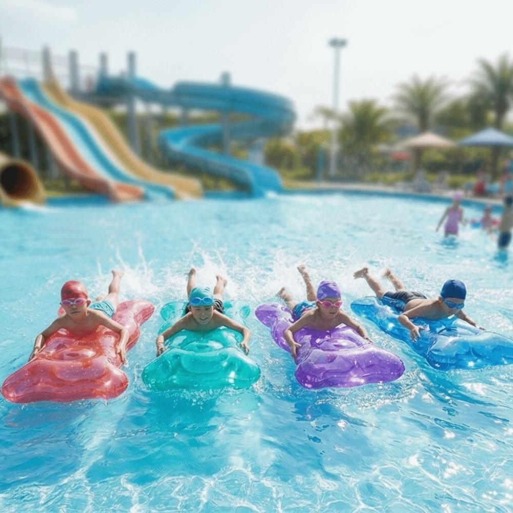 Galleggiante Gonfiabile Piscina a Forma di Orso PVC Tavola Galleggiante Portatile Tavola da Surf Gonfiabile Estate Spiaggia