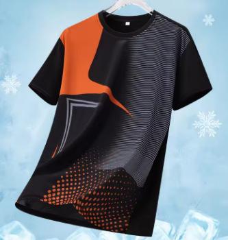 2026 Summer New Short-sleeved T-shirt Outdoor Breathable Printing Crew Neck Sports Running Shirt Unisex Top