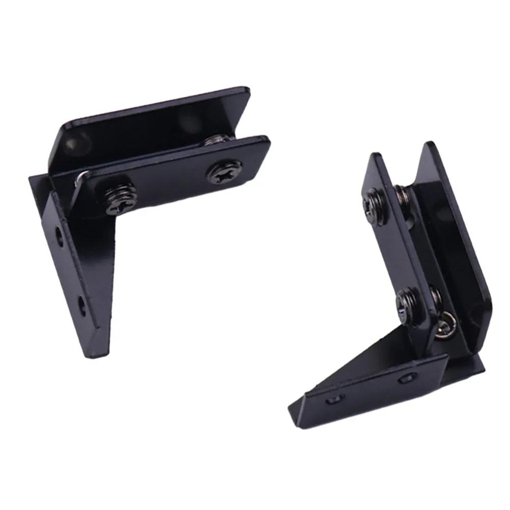 2Pcs Non-Perforated Glass Door Hinge Display Cabinet Hinge Wine Cabinet Rotating Shaft Glass Clips Furniture Door Hinge Hardware