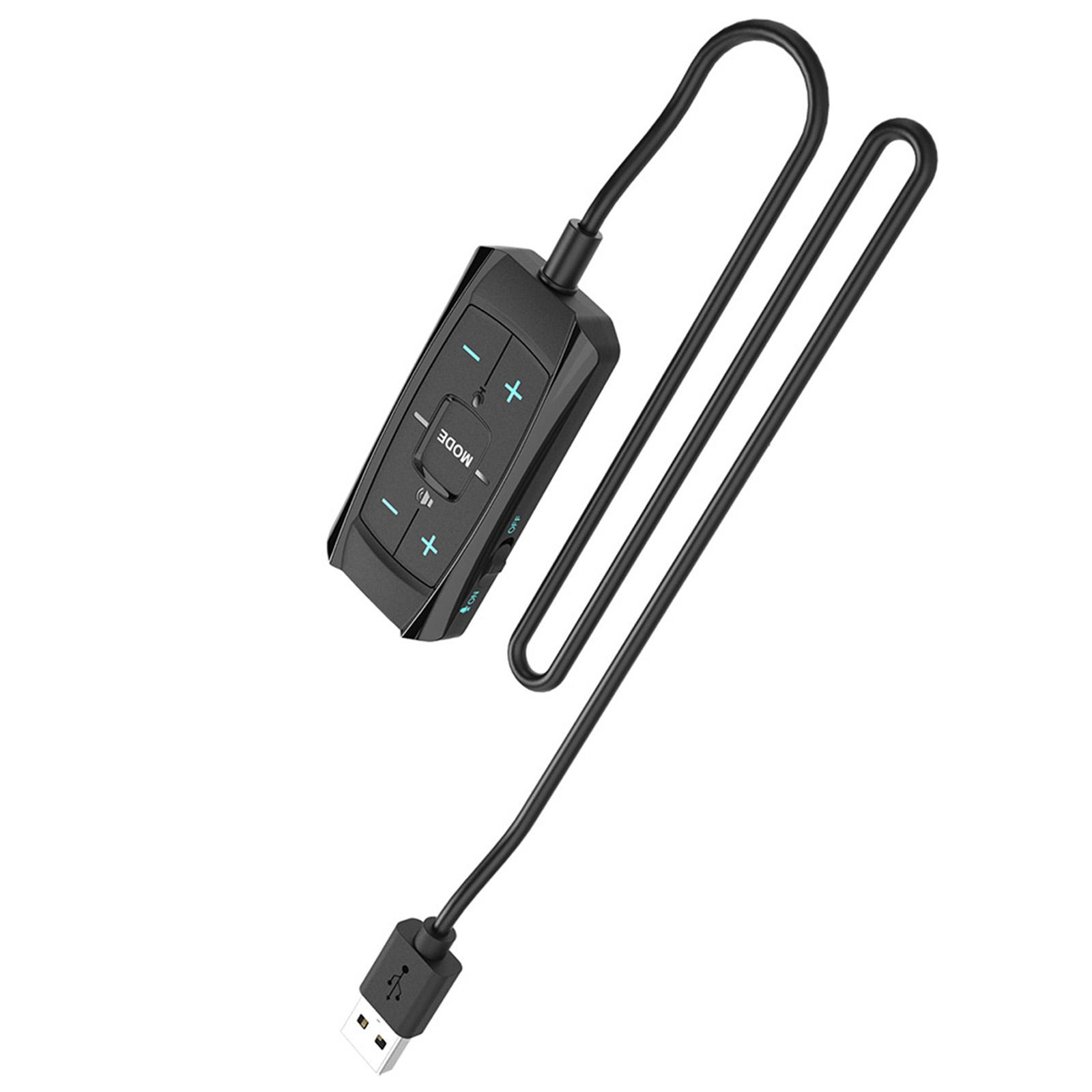 

Внешняя звуковая карта USB 7.1 Surround Audio Адаптер с регулятором громкости для игровой гарнитуры ПК Длинный кабель