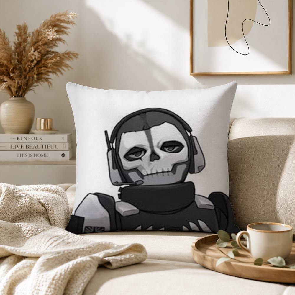 CCall of DDuty Ghost Chibis Pillow Case for Sofa Living Room Home office Decor Protective Cover