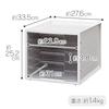 IRIS OHYAMA Letter Case A4 with Index Drawer Document Storage Plastic for Office Work from White [Shallow 5-Tier] Stickers, Case, Case, Desktop,