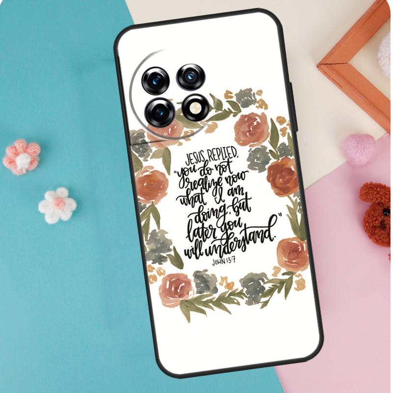 Jesus God Bible Quotes Case For OnePlus 13T 10T 8T 10R 12R 13R 15R 11 12 13 15 Nord CE 5 2 3 4 Lite N20 N30 Cover