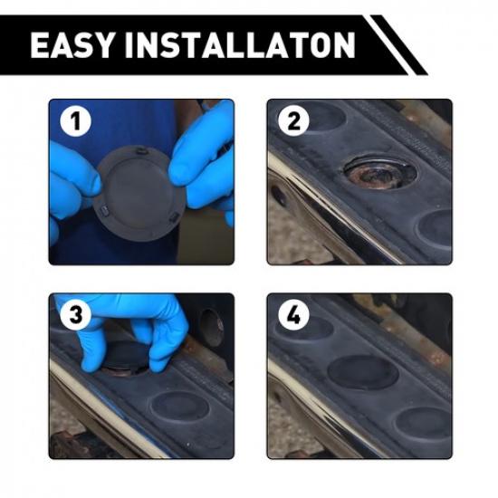 For 03-19 DODGE RAM REAR BUMPER STEP PAD TOWING BALL PLUG ROUND CAP-NEW