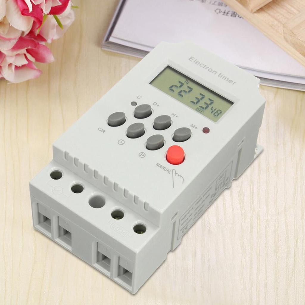 220V 25A Din Rail Digital Automatisk Programmerbar Elektronisk Timer Tidsbryter