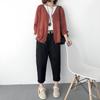 Women's Loose V-neck Long Sleeve Knitted Cardigan for Spring and Autumn 2025