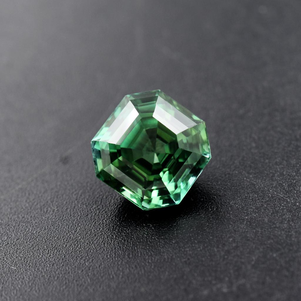 Natural Bluish Green Grandidierite Loose Gemstone Square Cut 10.36 Ct for Jewelry Making and Crafts