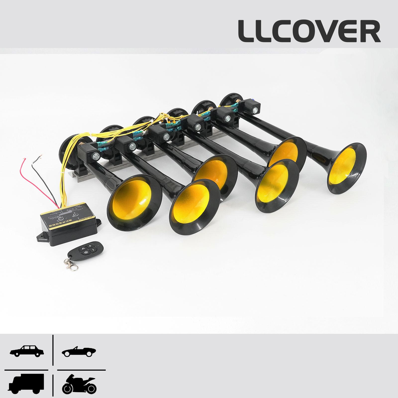 

Musical Air Horn with Remote - 12/24V Six-Trumpet, 36-Note for Pickup Truck Modification 12V