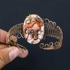 Laguna Lace Agate Gemstone Pure Copper Wire Wrapped Handmade Cuff/ Bangle Jewelry