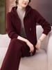 Brand Autumn/Winter Women's Plus Velvet Fashionable Hoodie Two-Piece Sportswear Suit