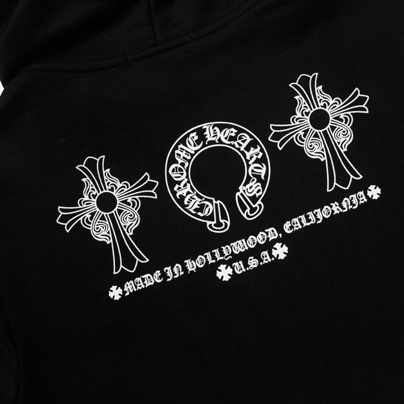816 CHROME HEARTS 2026 Herbst und Winter Neu Übergröße Klassischer Stil Logo Kapuzenpullover, Geeignet für Paare zum Tragen
