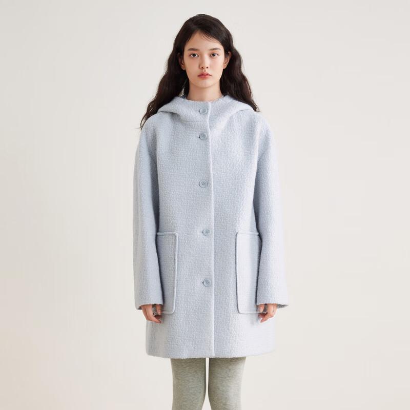 LEDIN Korean Style Petite Hooded Coat