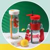800ml Large Capacity Water Bottles with Strap Dry Wet Separation Fruit Lemon Filter Plastic Drinking Bottle with Straw Outdoor Sports Water Cup