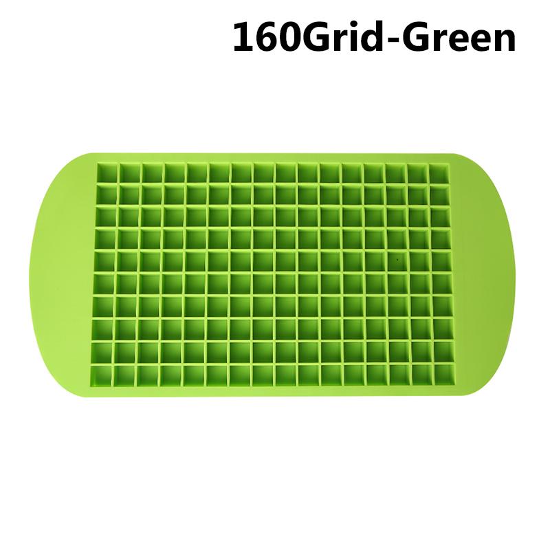 160 Grid Mini Silicone Ice Tray Ice Cubes Foldable Ice Mold Ice Breaker Ice Grid Tray Small Square Mold Ice Maker Silicone Mold