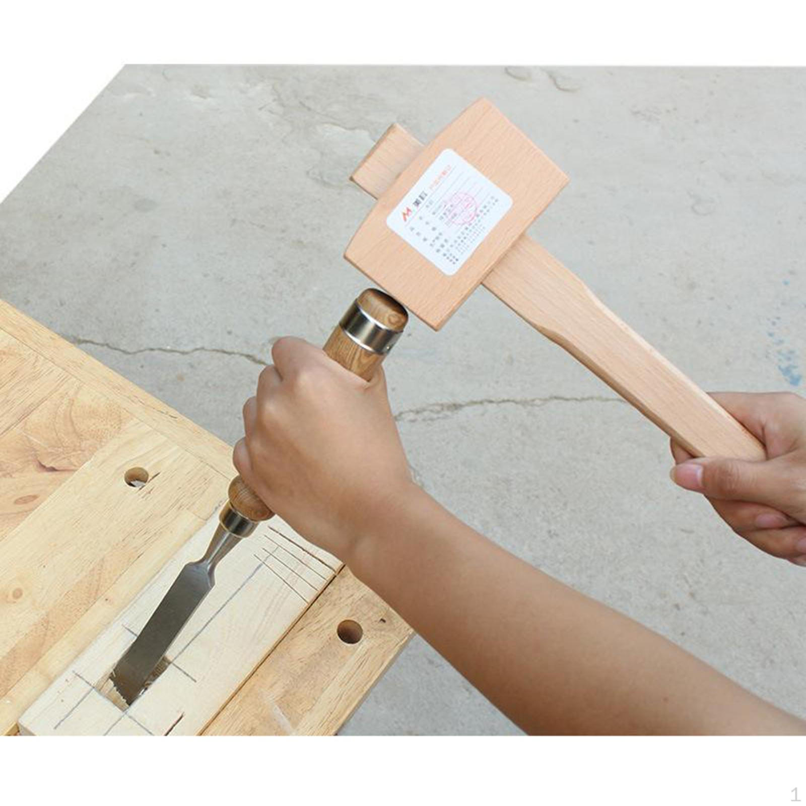 Unfinished Wood Mini Hammer Mallet Woodworking Carving DIY Hand Tool