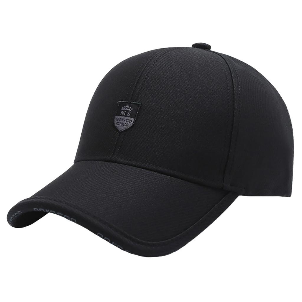 CZA144 [White Fang] Cap, Hat, Simple, Trendy, Spring/Autumn, Stylish, Cool, Men's, Women's, (Black)