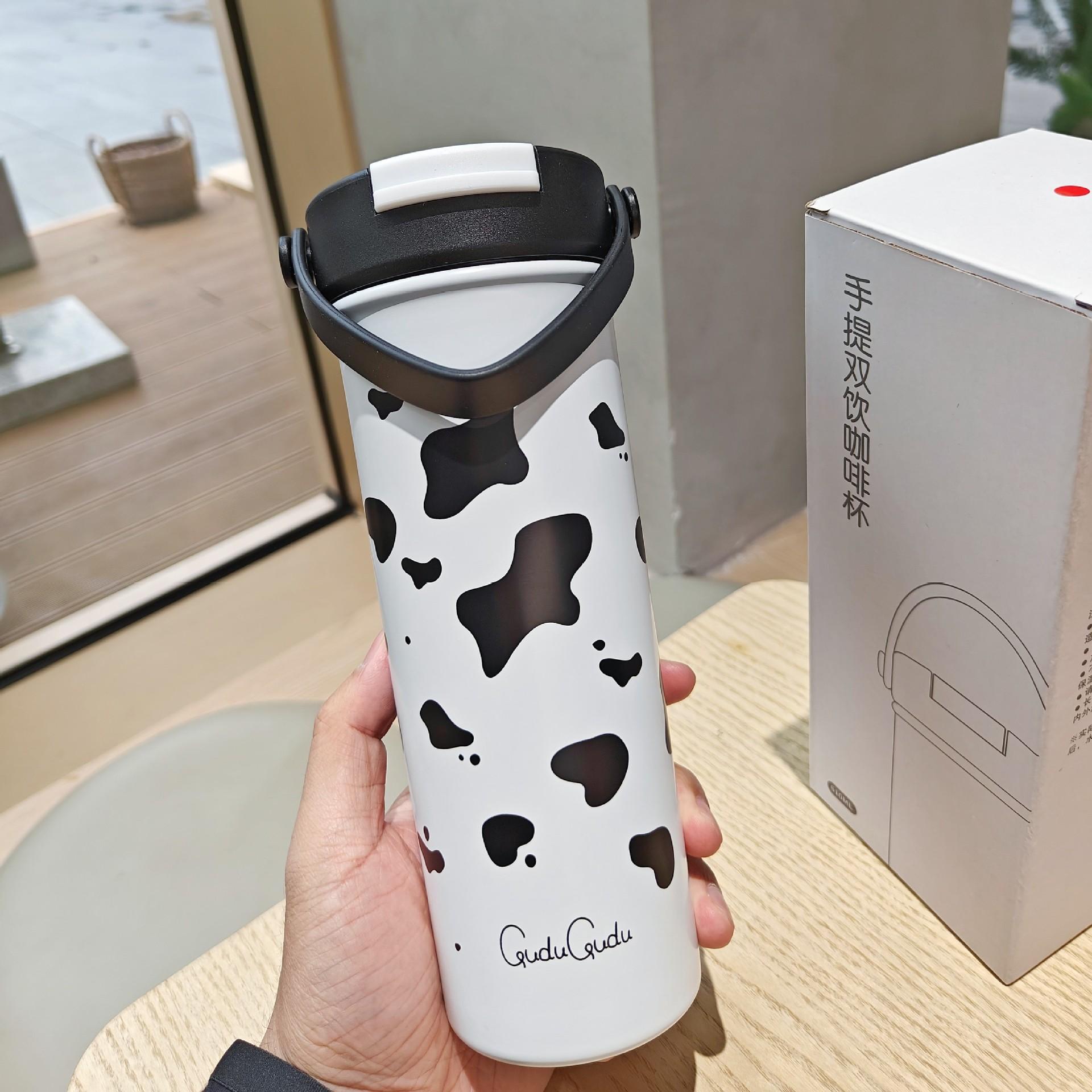 

Tumbler Coffee Thermal Mug With Handle Insulated Bottle Vaccum Flask Keep Hot/Cold 610ML 316 Stainless Steel 601-700ml білий
