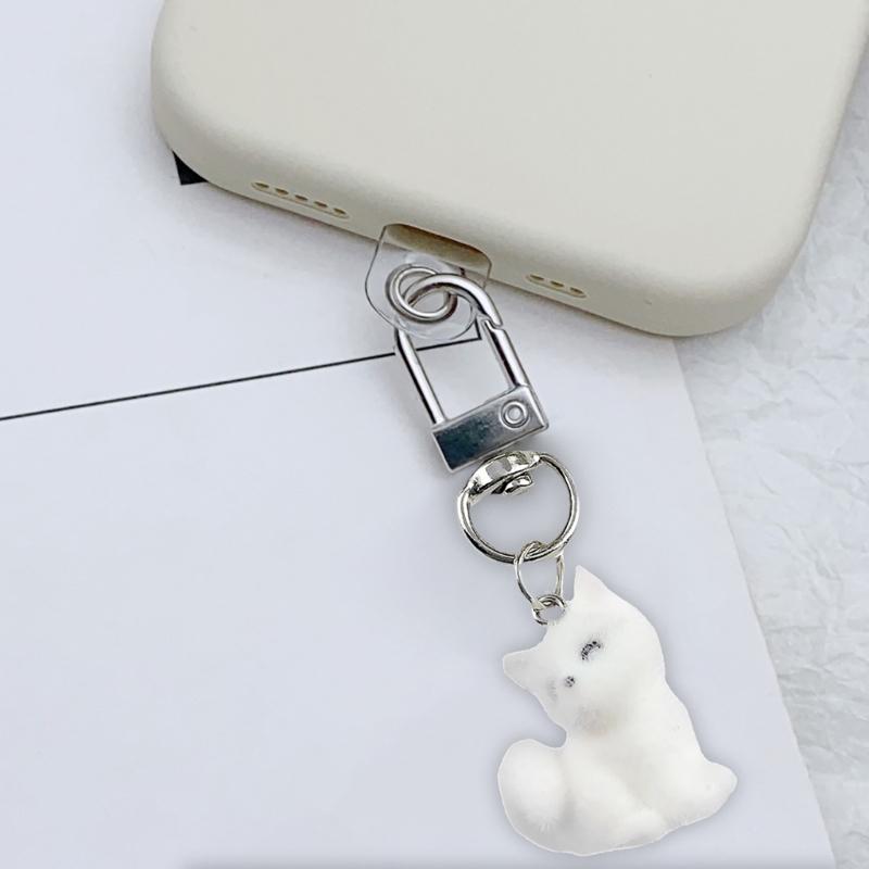 Cartoon Foxes Keychain Plush Felt Designs Soft Touch Resin Bag Charm Keys and Phone Accessory Stylish Phone Pendant