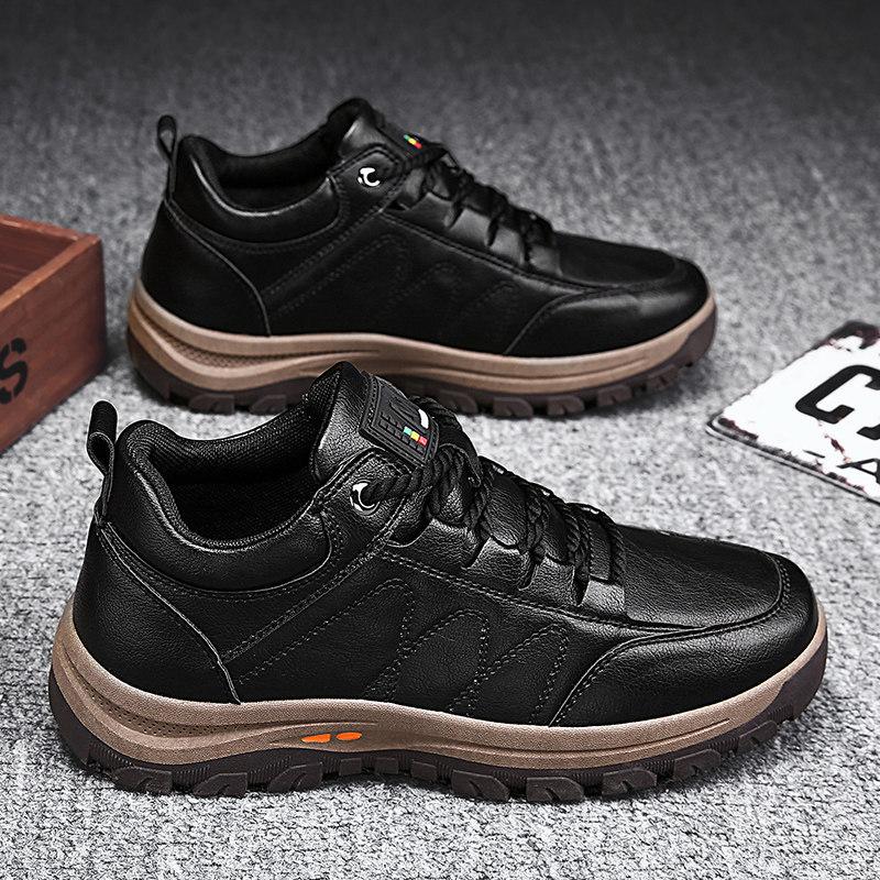 

Обувь Размер 39-44 Нескользящая Уличная Обувь Мужская Спортивная Обувь Мужская Повседневная Обувь Зимняя Теплая Обувь Мужские Кроссовки 39 чёрный