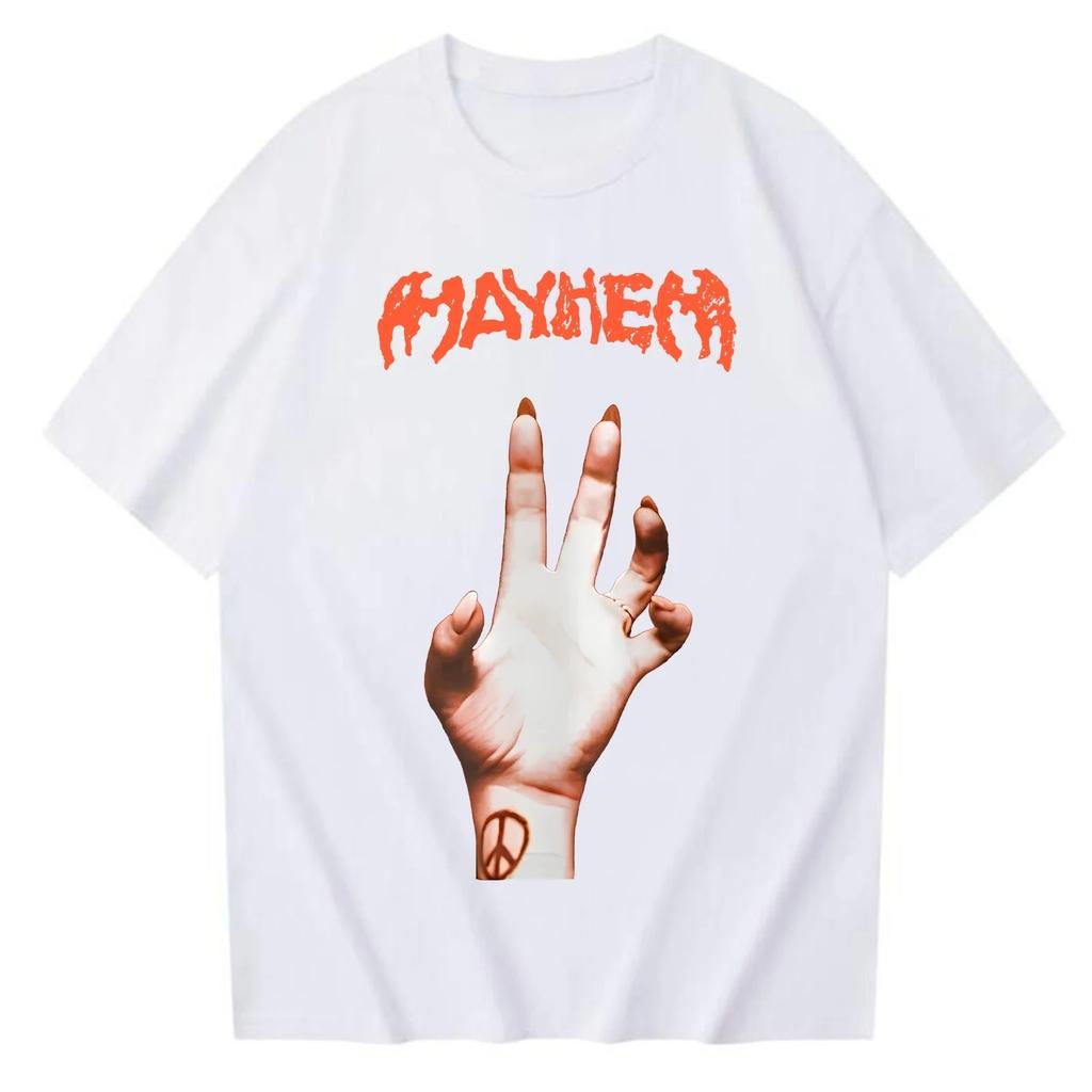 2026 Lady Gaga Mayhem Nuovo Album T Shirt Moda Y2K Vintage Unisex T Shirt Donna Hipster Oversize Cotone T-shirt Regali Streetwear