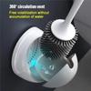 Silicone Toilet Brush For WC Accessories Drainable Toilet Brush Wall-Mounted Cleaning Tools Home Bathroom Accessories Sets