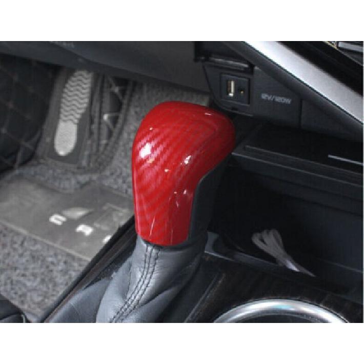 Center Console For Toyota Camry 2018-2023 Gear Shift Knob Lever Red Carbon Fiber