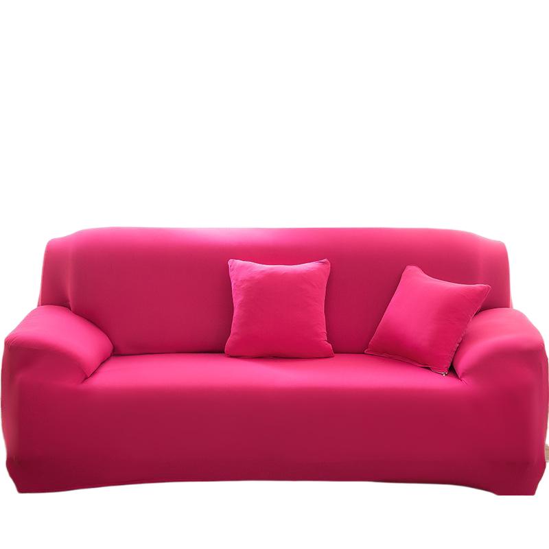 Spandex Sofa Cover Silky Soft 1-Piece Black Slipcover for Sofas Super Stretch Universal Couch Cover for Living Room