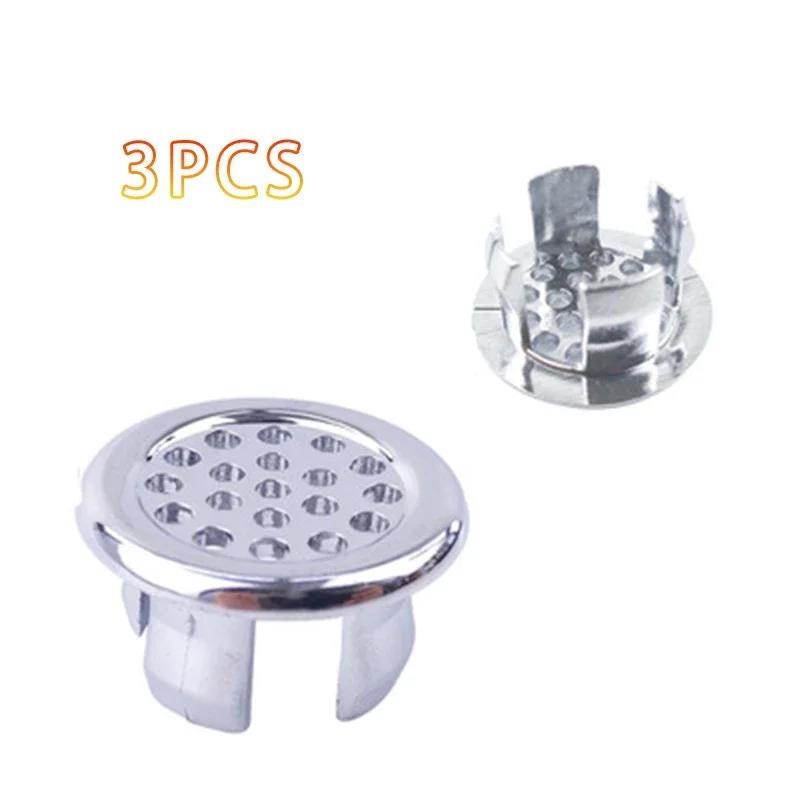 Sink Overflow Ring Drain Cover Replacement Bathroom Kitchen Sink Wash Basin Trim Overflow Cover Hole Insert Round Caps