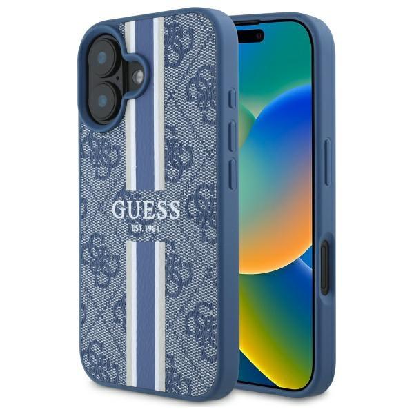 Guess Guhmp16Sp4Rpsb iPhone 166.1 Blue Hardcase 4G Printed Stripes Magsafe