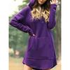 Autumn New Long Sleeve Plus Size Hooded Sweatshirts Women Winter Fashion Solid Casual Loose Hoodies Women Mid Length Office Ladies Hooded Tops 25011