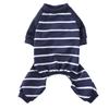 Pet Dog Cat Four-Legged Cotton Knit Pajamas Striped Print Home Outfit Small Medium Large Dogs