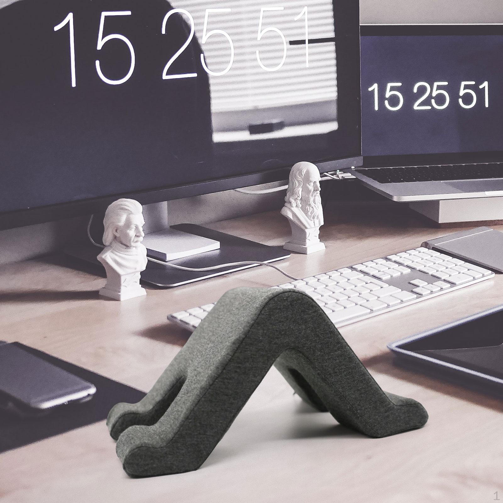 

Phone Tablet Pillow Stand Dock Books Universal Lightweight Holder Reading Support темно-сірий