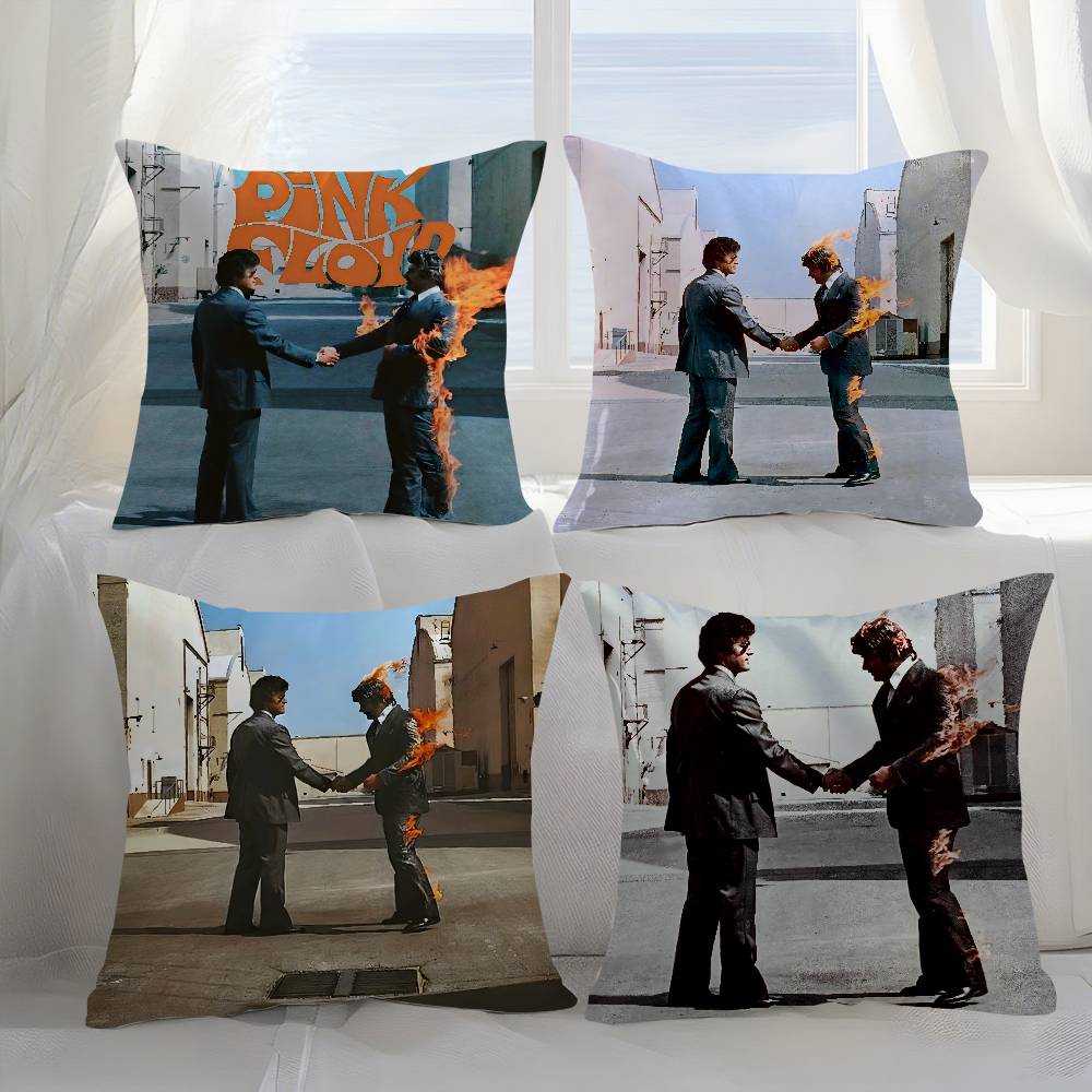 Band P-PinK FloydE Kissenbezug Sofa Kurzer Plüsch Beidseitiger HD-Druck Zimmer Zuhause Büro Geschenk Kissenbezug