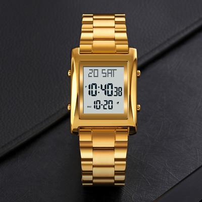 SKMEI Herren Business-Sportuhren Countdown-Doppelzeituhr Wecker Chronographentisch