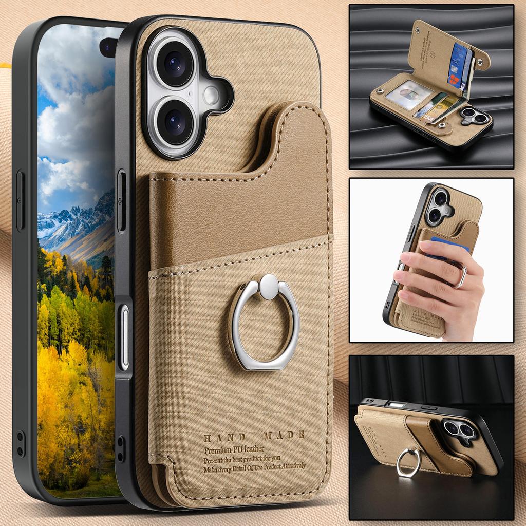 For Xiaomi 15T Pro 5G Luxury Case Anti-theft Brush Ring Holder Card Wallet Funda Xiaomi 15T Pro Case Bumper Armor Mi 15 T T15