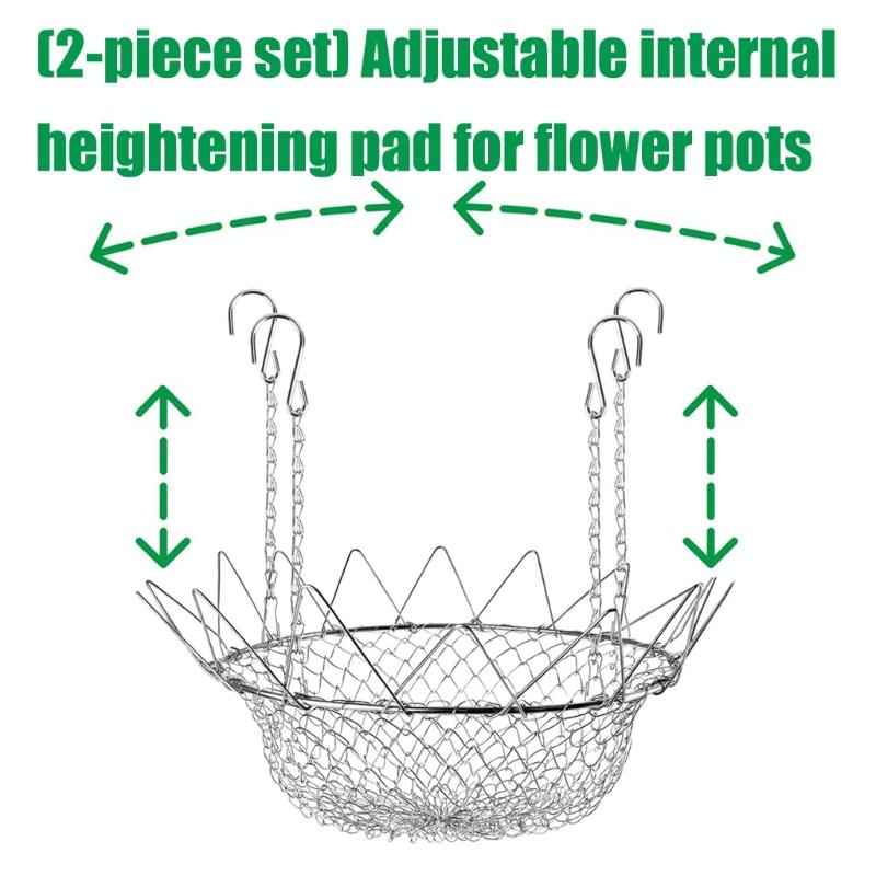 2 Pieces Decorative Flower Pot Holders Featuring Flexible Ropes For Perfect Plant Placement In Various Vessels