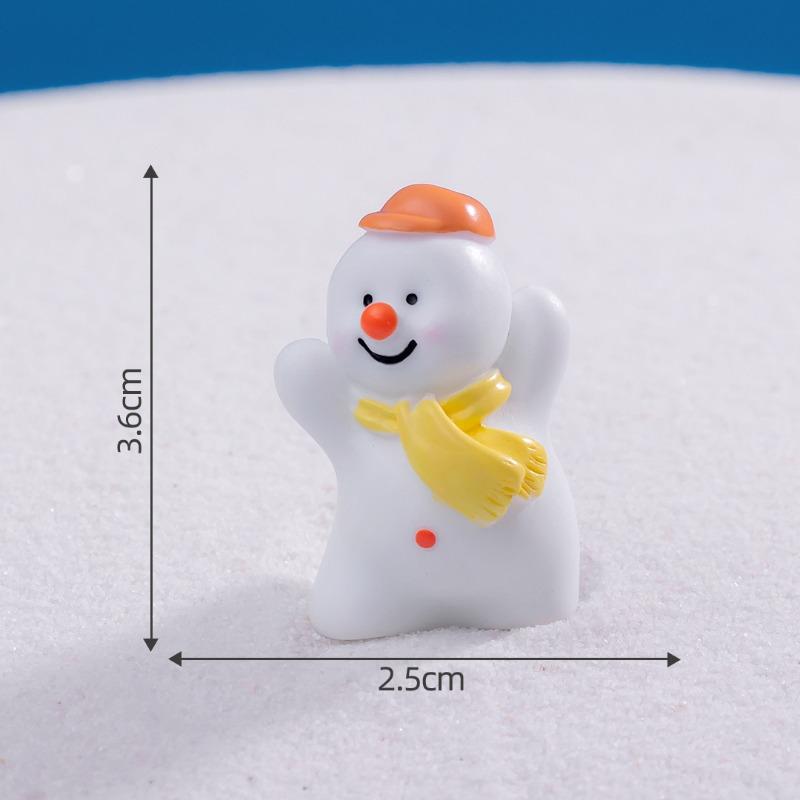 Cute Micro-landscapes Snowball FightsChristmas Snowman Dolls Decorations, Crystal Bottles Accessories Mini Trinkets