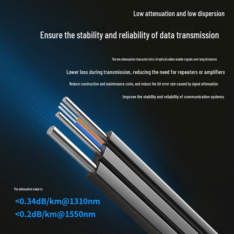 Boyang GJYXCH-2B6 Outdoor Self-Supporting Fiber Optic Drop Cable