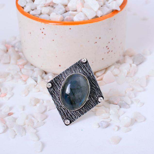 

Moonstone Labradorite Ring Set, Brass Boho Gemstone Stacking Rings, Sri Yantra Spiritual Jewelry, Tiger Eye Onyx Handmade Gift 7 срібний