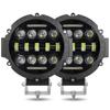 7-Inch 75W LED Car Headlight with 15 LEDs - Dual Color Work Light for Field and Auxiliary Use