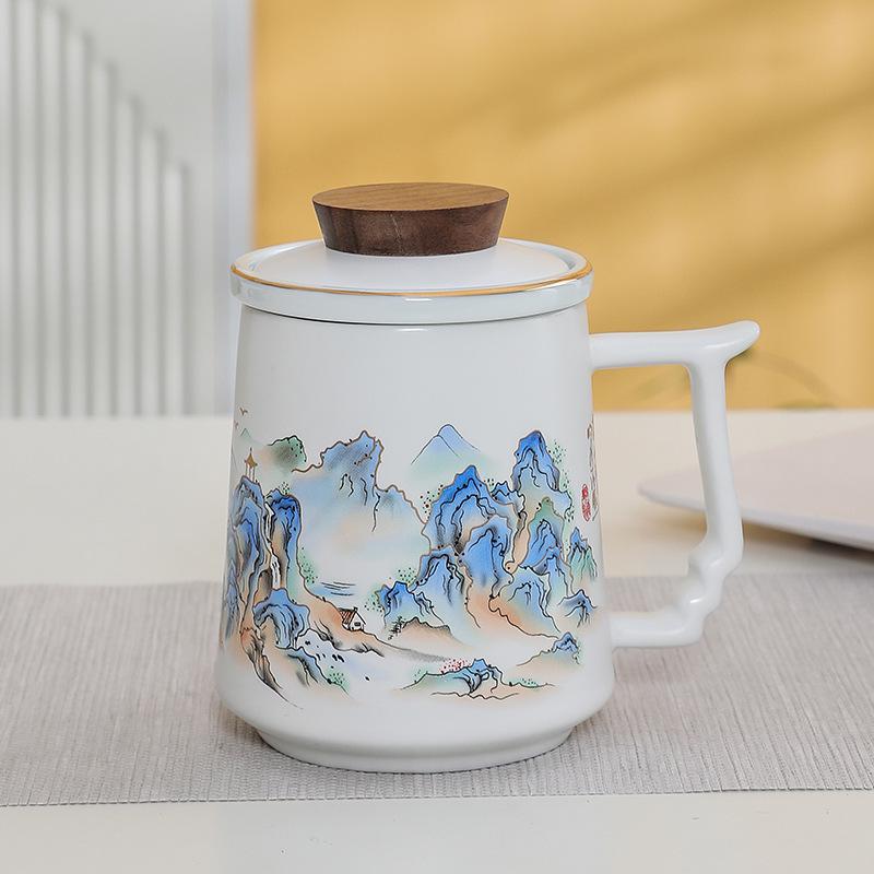 Premium Ceramic Mug with Custom Logo - Gift for Annual Company Event or Cultural Souvenir