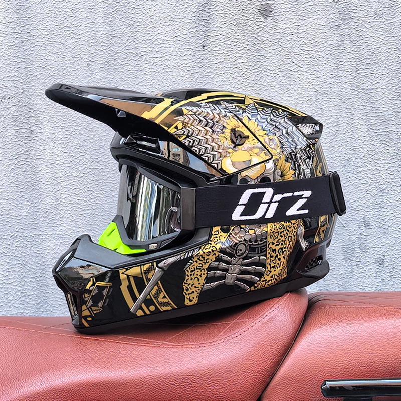 Orz Off-Road Helmets Kids Teens Electric Bike Helmets Men and Women Rally Helmets Mountain Bike Riding Downhill