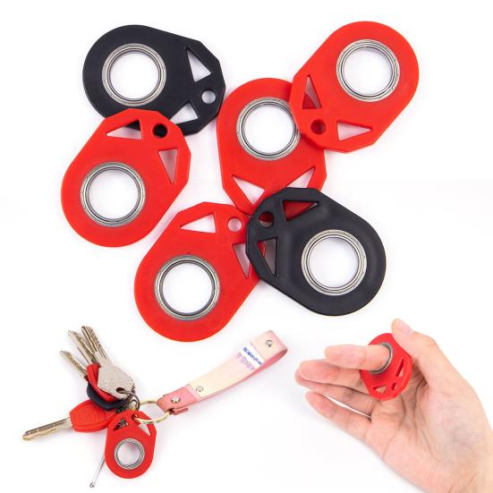 Portachiavi Spinner da Dita per Impieghi Gravosi Sollievo da Stress Ansia Portatile da Viaggio Bambini Adolescenti Adulti EDC Mini Anello in Metallo Giocattolo Rotante Regalo di Compleanno
