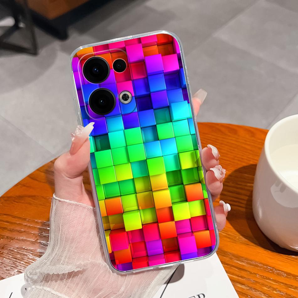For Oppo Reno 13 Pro Case Creative Clear Soft Back Cover For Oppo Reno13 Pro 13Pro 5G TPU Slim Silicone Anti Drop Phone Cases