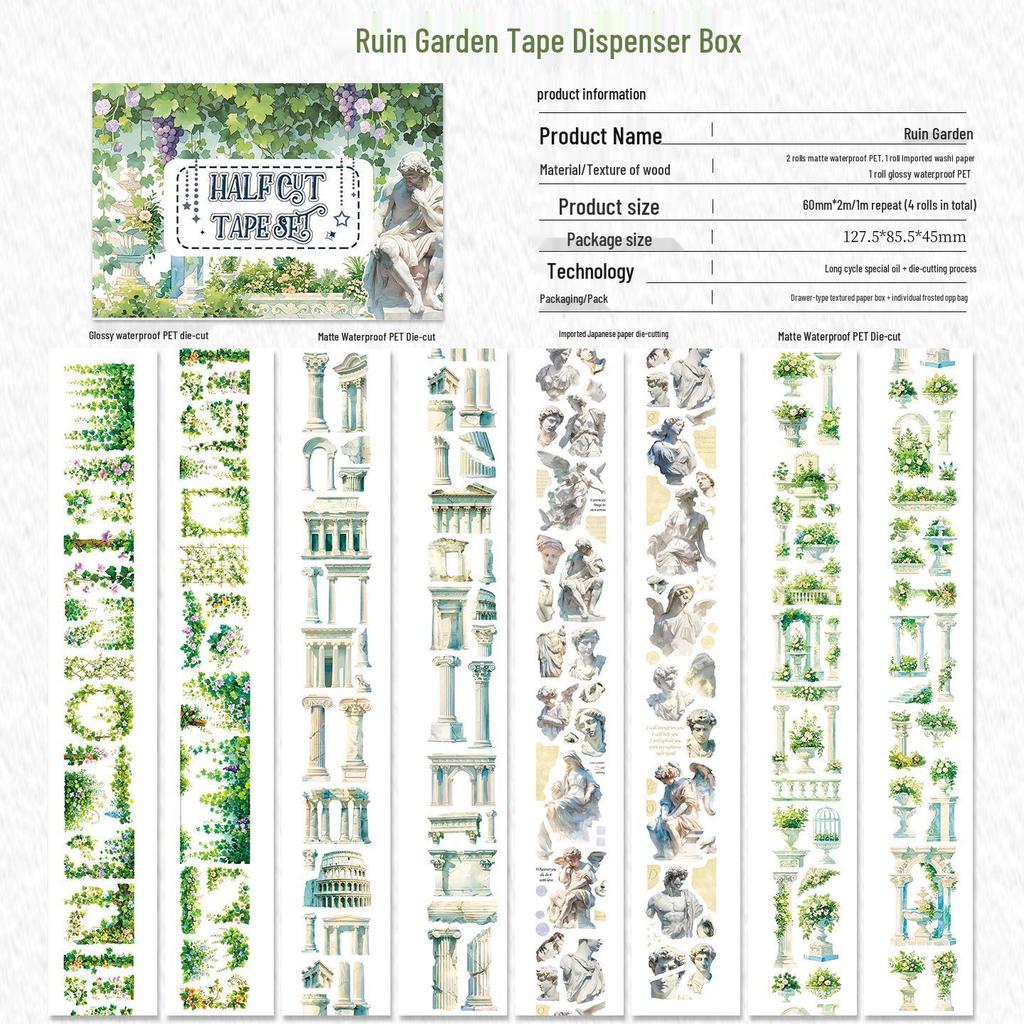 Die-cut PET Washi Tape Set: Coffee Theme, European & American Style for Journaling & Decoration