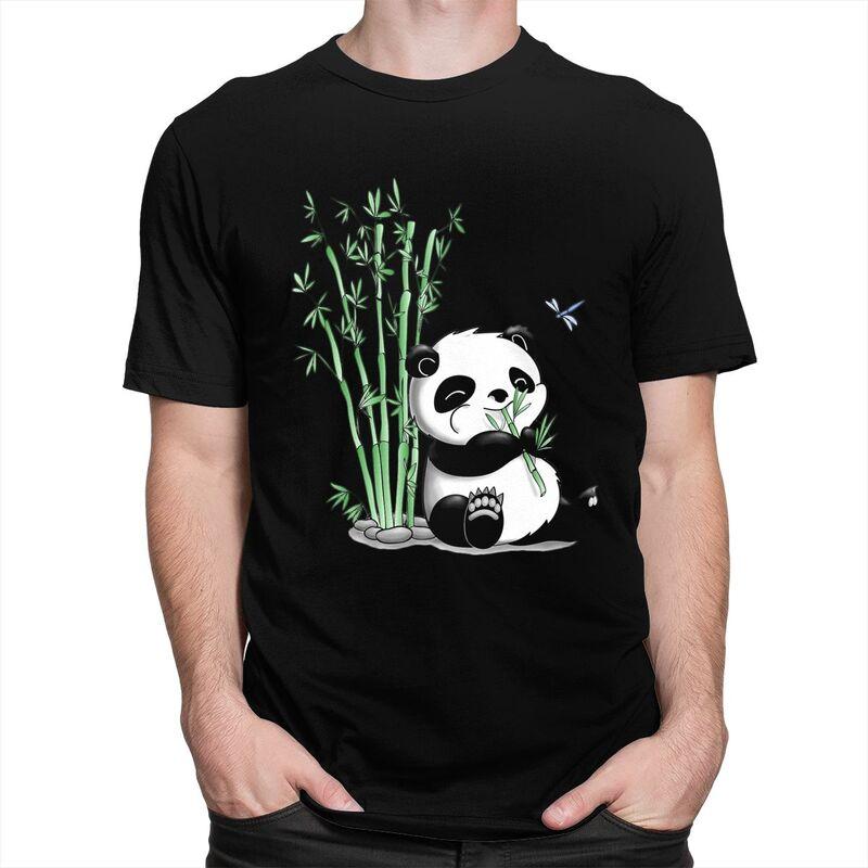 Custom Male Panda Bear T Shirt Short Sleeve Cotton Tshirt Tshirt Leisure Tees Clothing