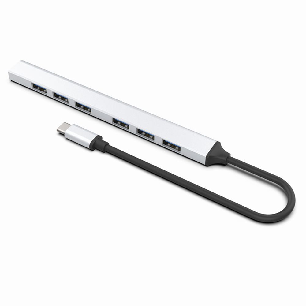 Aluminium Alloy Splitter OTG Adapter High Speed USB 3.0 Expander Docking Station Type-C HUB 7 Ports